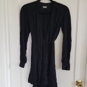 Reformation Low V-neck Longsleeve Minidress